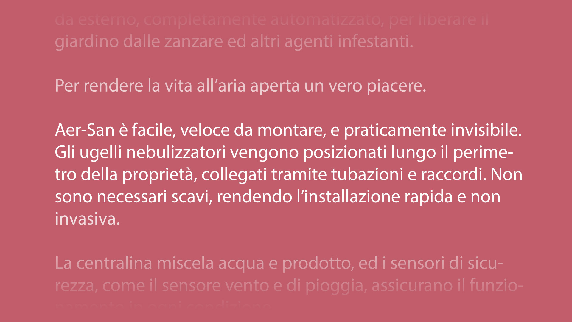 Una parte della narrazione del video Aer San: 