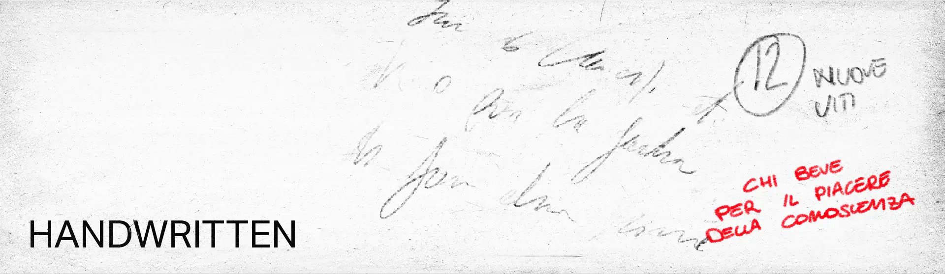 Delle scritte fatte a mano, realizzate come asset del video campagna Fiera Nazionale del Vino