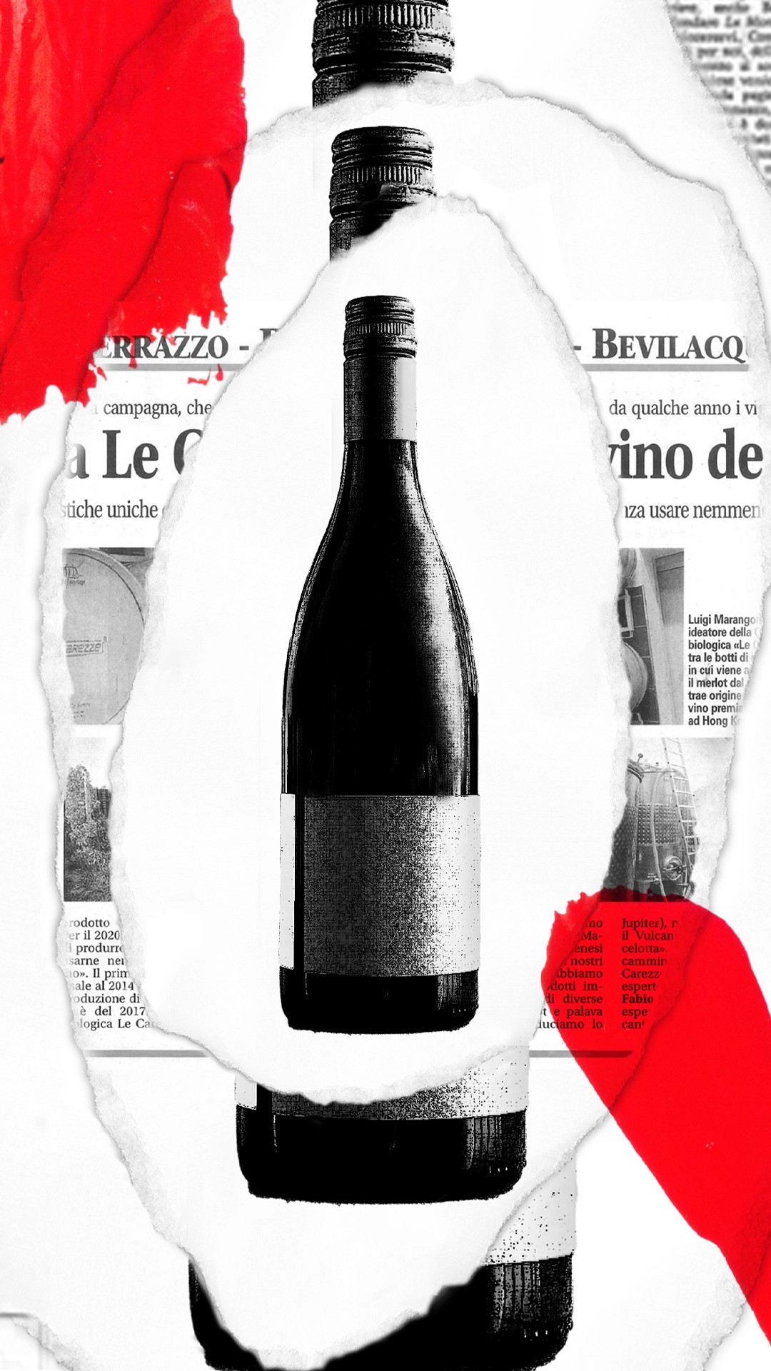 Il dettaglio del video stop motion che raffigura una bottiglia di Fiera Nazionale del Vino