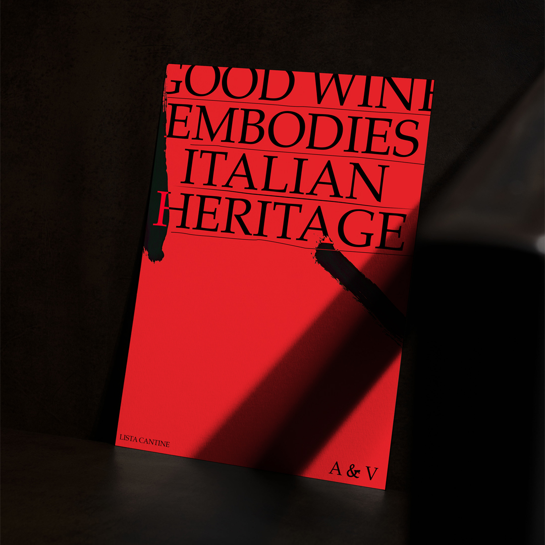 La copertina della lista dei vini serviti in Fiera Nazionale del Vino