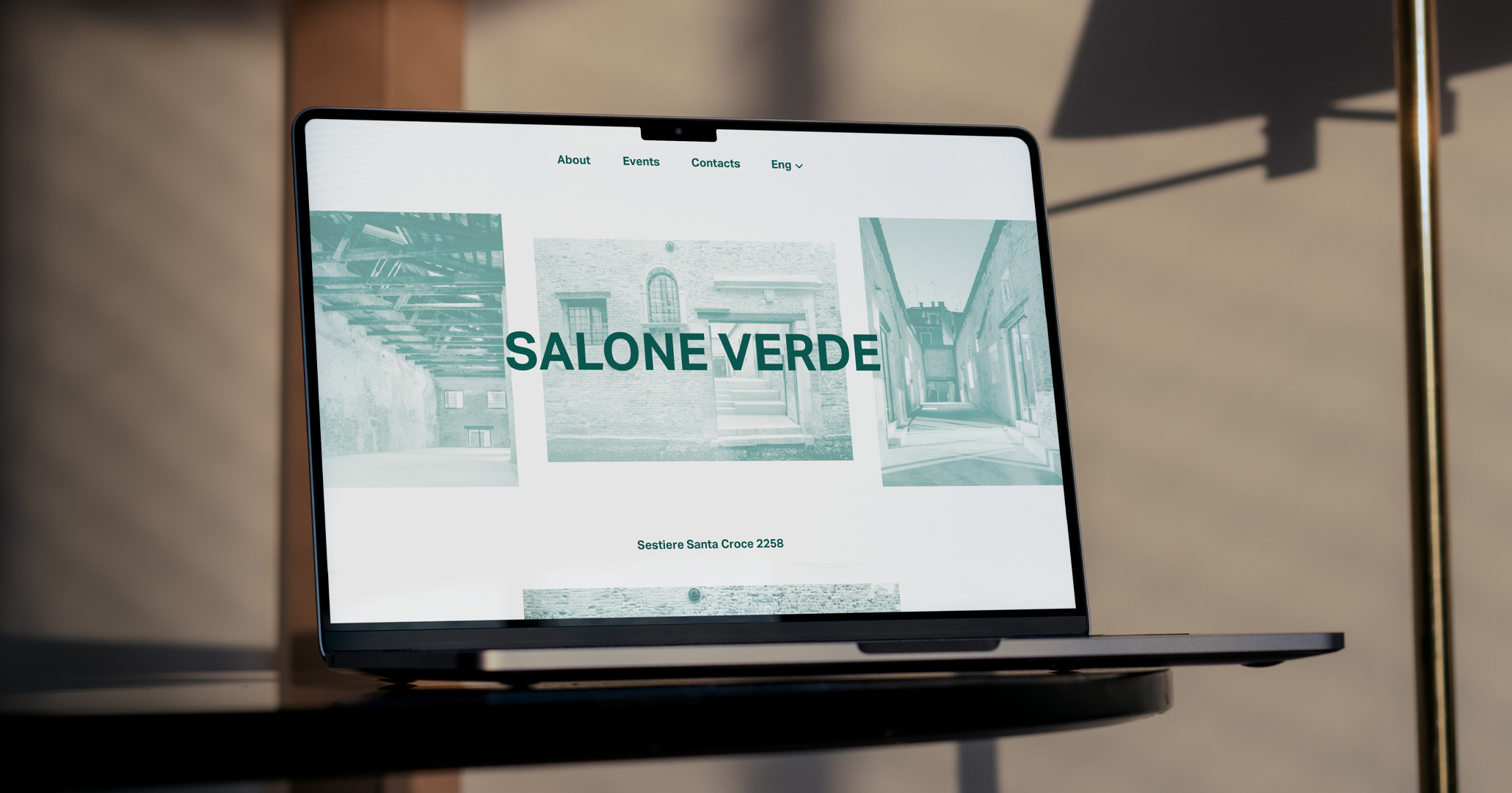 La splash screen del sito web di Salone Verde Venezia