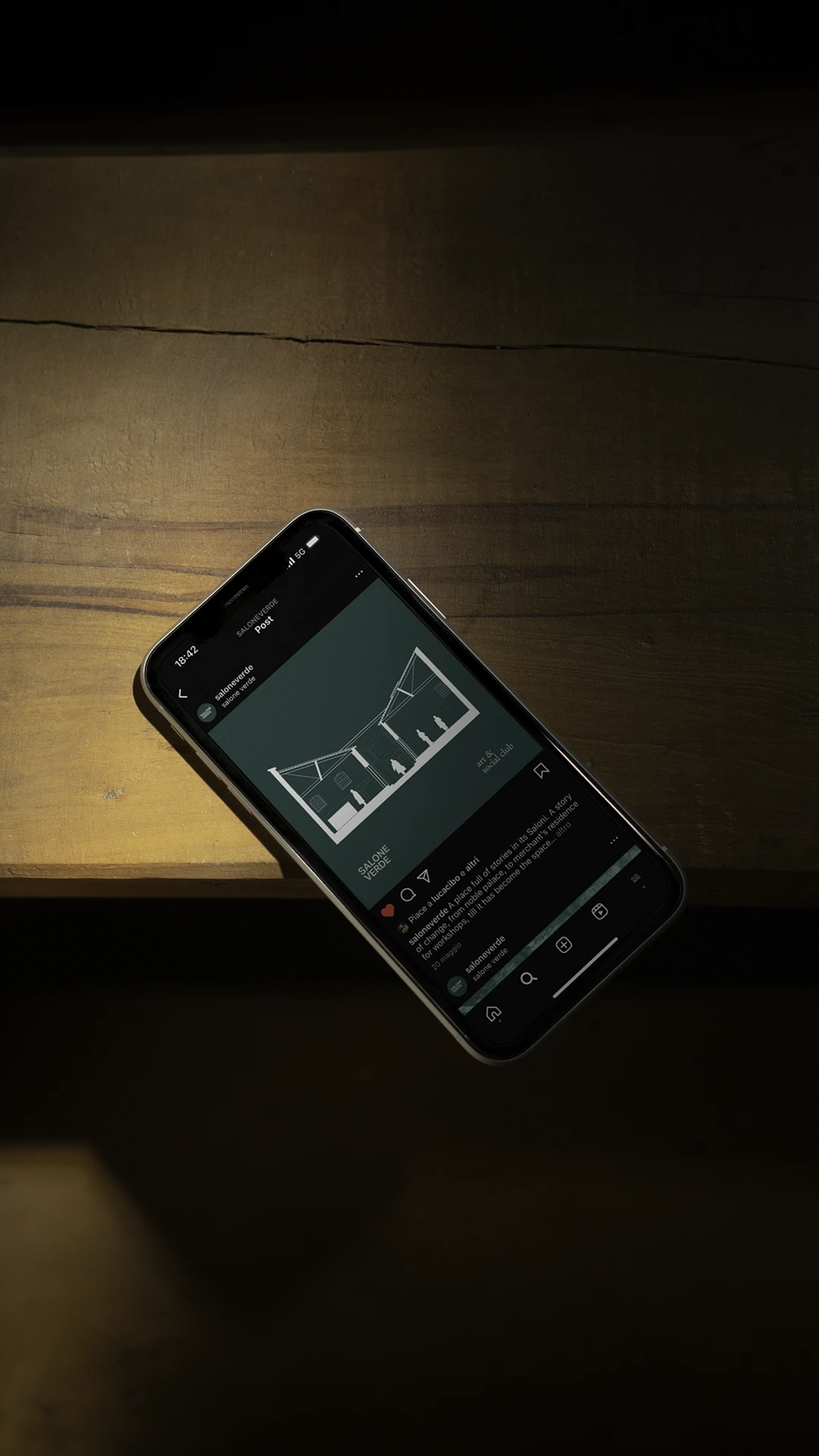 Il profilo instagram di Salone Verde