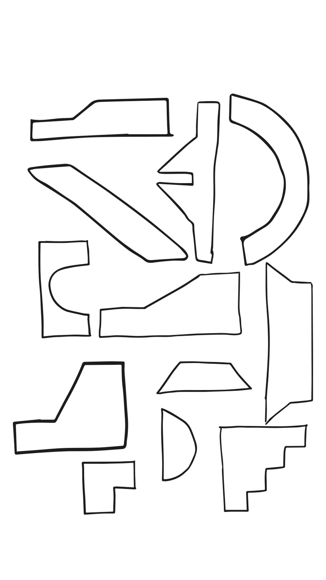 I contorni delle illustrazioni cittadine di urban tribe parkour