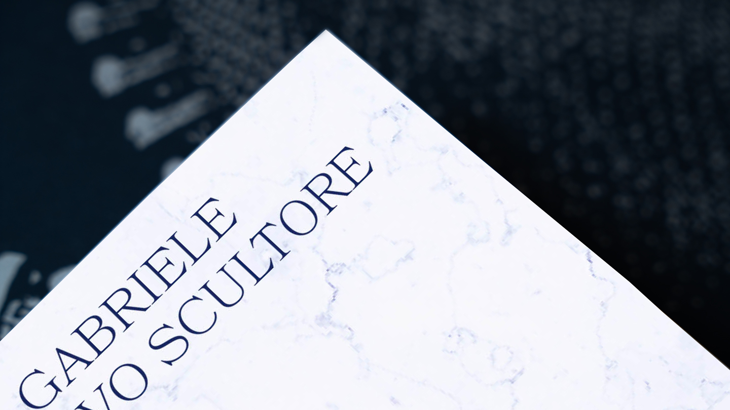 Il dettaglio della copertina del portfolio per Gabriele Schiavo